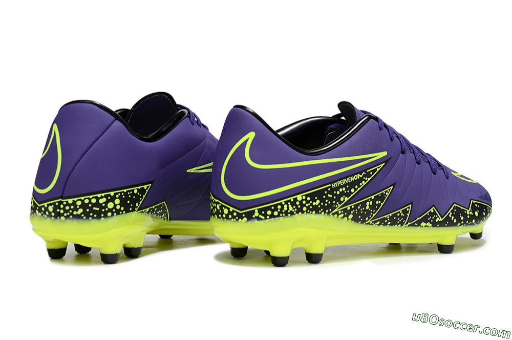 Nike Hypervenom Phantom II FG Firm Ground Soccer Cleats - Blue/Black/Yellow 6