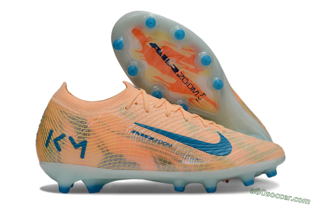 Nike Air Zoom Mercurial Vapor 16 Elite AG Artificial Grass Soccer Cleats - Pink/Blue/Yellow 1