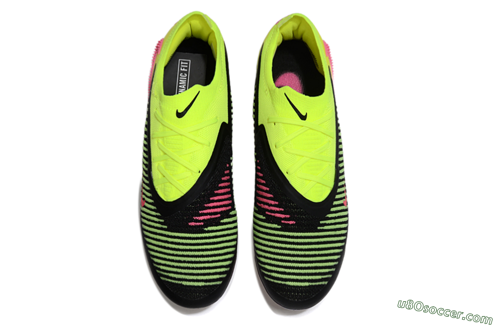 Nike Phantom 6 Elite Low FG Firm Ground Soccer Cleats - Yellow/Black/Pink 3