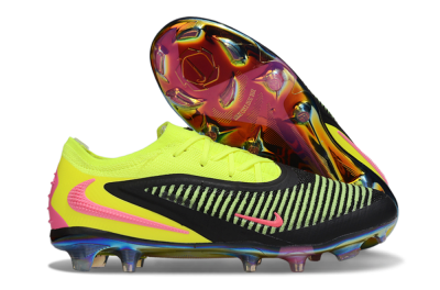 Nike Phantom 6 Elite Low FG Firm Ground Soccer Cleats - Yellow/Black/Pink