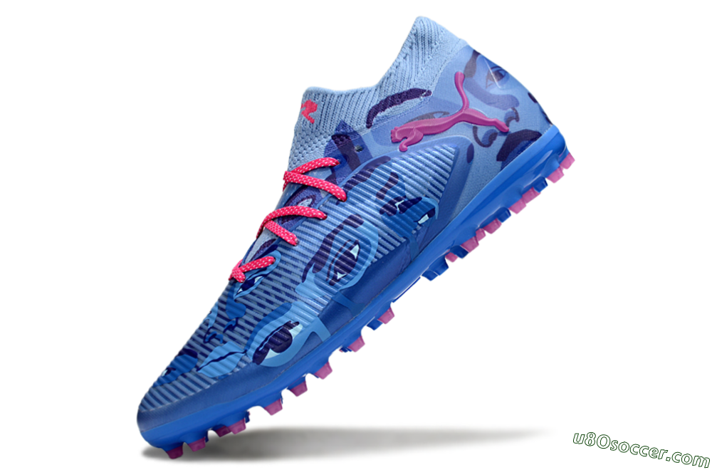 Puma Future 8 Ultimate MG Multi Ground Soccer Cleats - Blue/Pink/Black 5