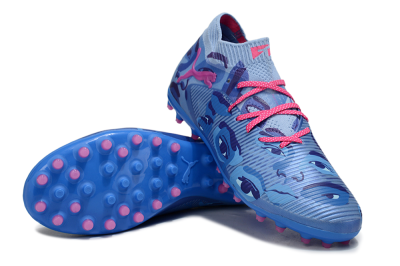 Puma Future 8 Ultimate MG Multi Ground Soccer Cleats - Blue/Pink/Black