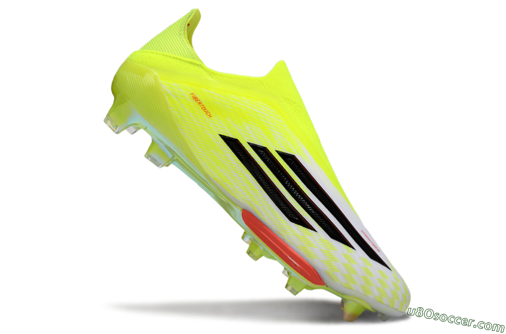 Adidas F50+ Elite Lightstrike Pro Laceless FG Firm Ground Soccer Cleats - Yellow/Black/Red 4