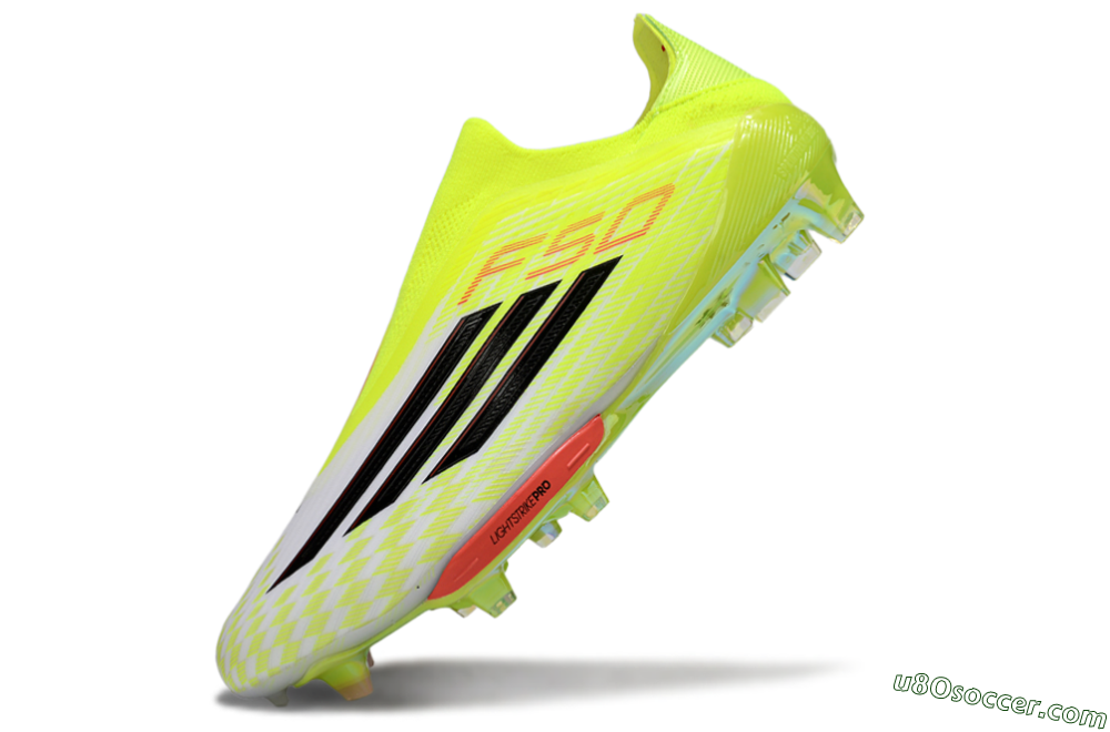 Adidas F50+ Elite Lightstrike Pro Laceless FG Firm Ground Soccer Cleats - Yellow/Black/Red 5