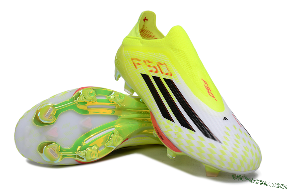 Adidas F50+ Elite Lightstrike Pro Laceless FG Firm Ground Soccer Cleats - Yellow/Black/Red 3