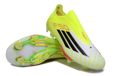 Adidas F50+ Elite Lightstrike Pro Laceless FG Firm Ground Soccer Cleats - Yellow/Black/Red