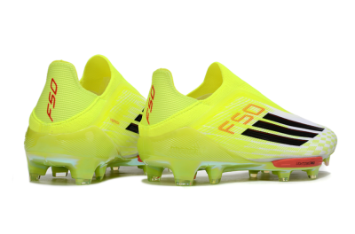 Adidas F50+ Elite Lightstrike Pro Laceless FG Firm Ground Soccer Cleats - Yellow/Black/Red