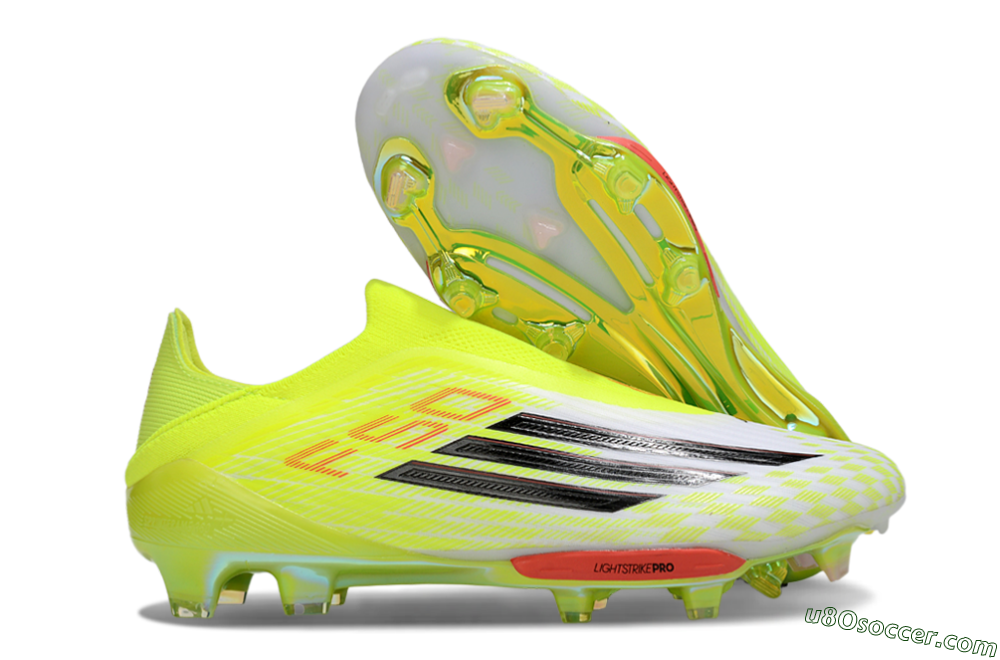 Adidas F50+ Elite Lightstrike Pro Laceless FG Firm Ground Soccer Cleats - Yellow/Black/Red 1