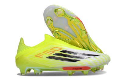 Adidas F50+ Elite Lightstrike Pro Laceless FG Firm Ground Soccer Cleats - Yellow/Black/Red