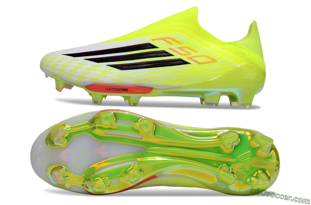 Adidas F50+ Elite Lightstrike Pro Laceless FG Firm Ground Soccer Cleats - Yellow/Black/Red 0