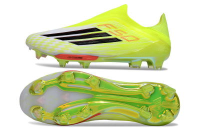 Adidas F50+ Elite Lightstrike Pro Laceless FG Firm Ground Soccer Cleats - Yellow/Black/Red