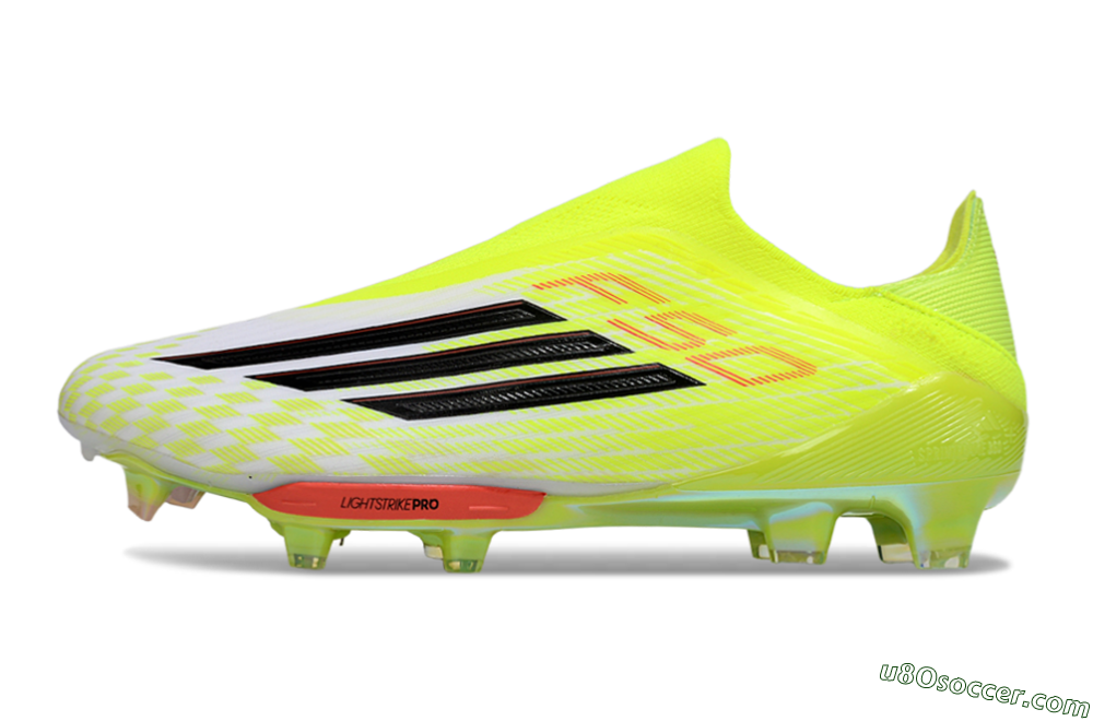 Adidas F50+ Elite Lightstrike Pro Laceless FG Firm Ground Soccer Cleats - Yellow/Black/Red 2