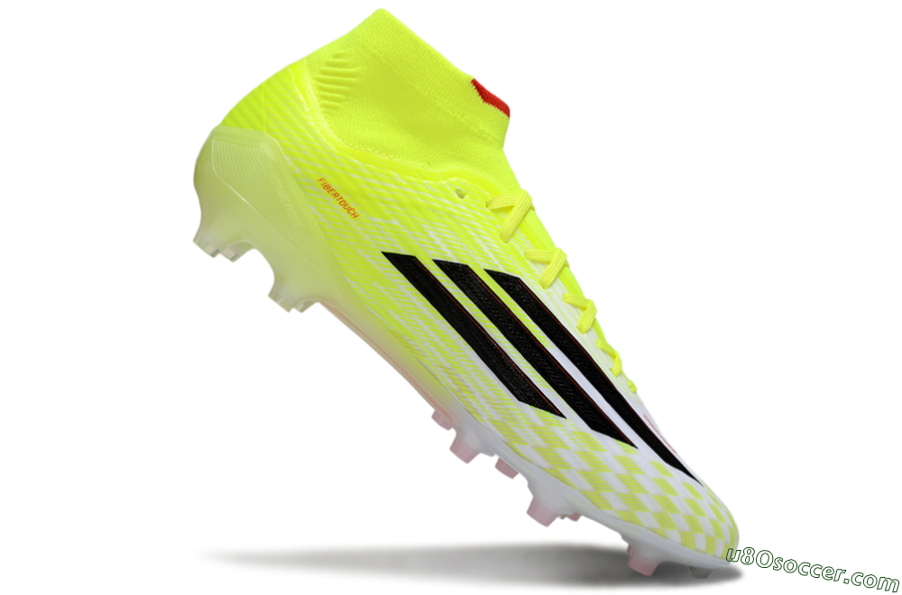 Adidas F50+ Elite Mid FG Firm Ground Soccer Cleats - Yellow/Black/Red 4