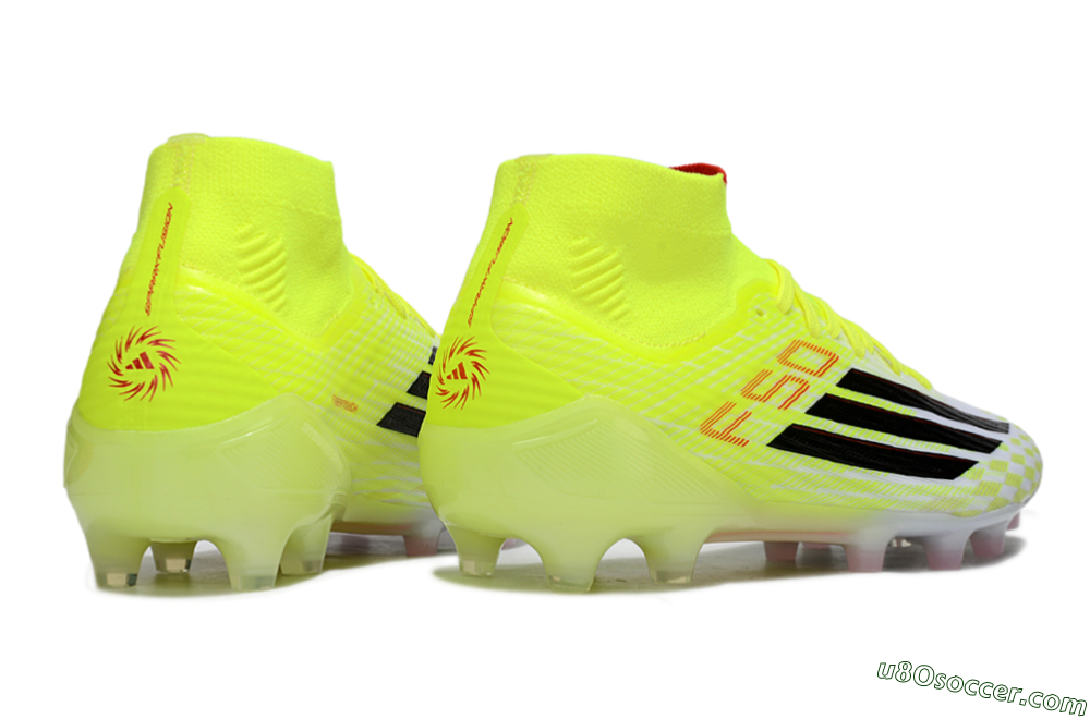 Adidas F50+ Elite Mid FG Firm Ground Soccer Cleats - Yellow/Black/Red 6