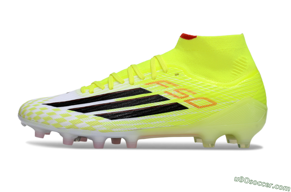 Adidas F50+ Elite Mid FG Firm Ground Soccer Cleats - Yellow/Black/Red 2
