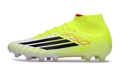 Adidas F50+ Elite Mid FG Firm Ground Soccer Cleats - Yellow/Black/Red