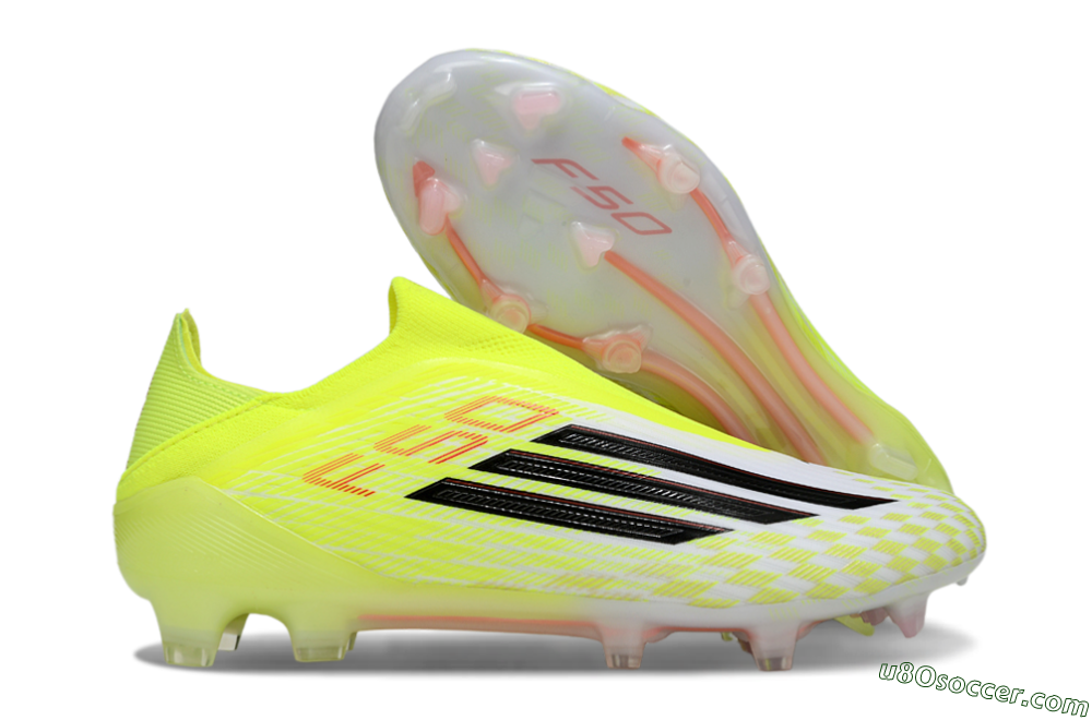Adidas F50+ Elite Laceless FG Firm Ground Soccer Cleats - Yellow/Black/Red 1