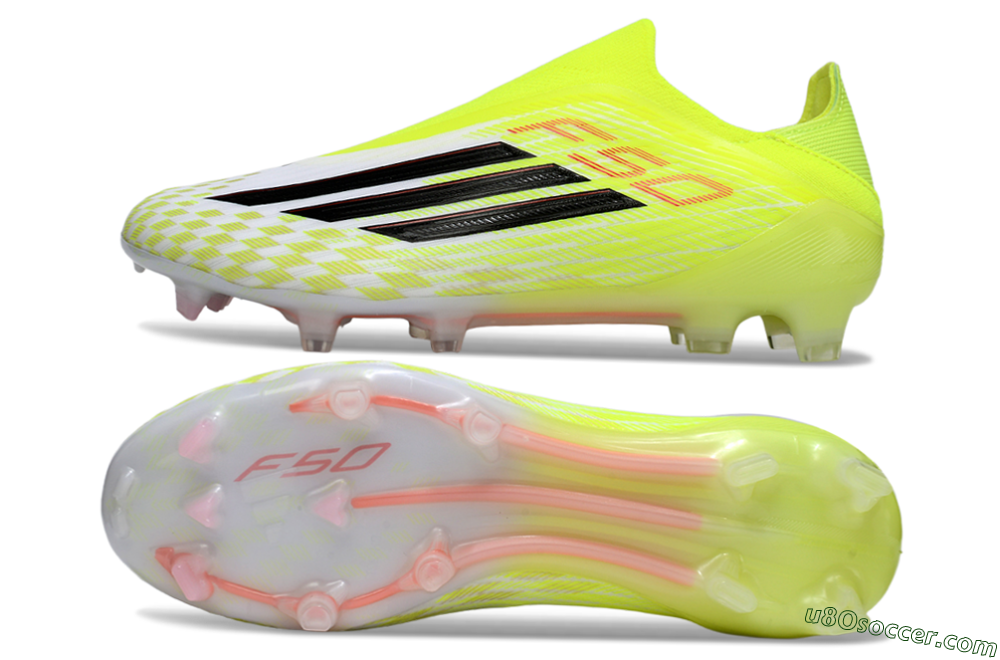 Adidas F50+ Elite Laceless FG Firm Ground Soccer Cleats - Yellow/Black/Red 0