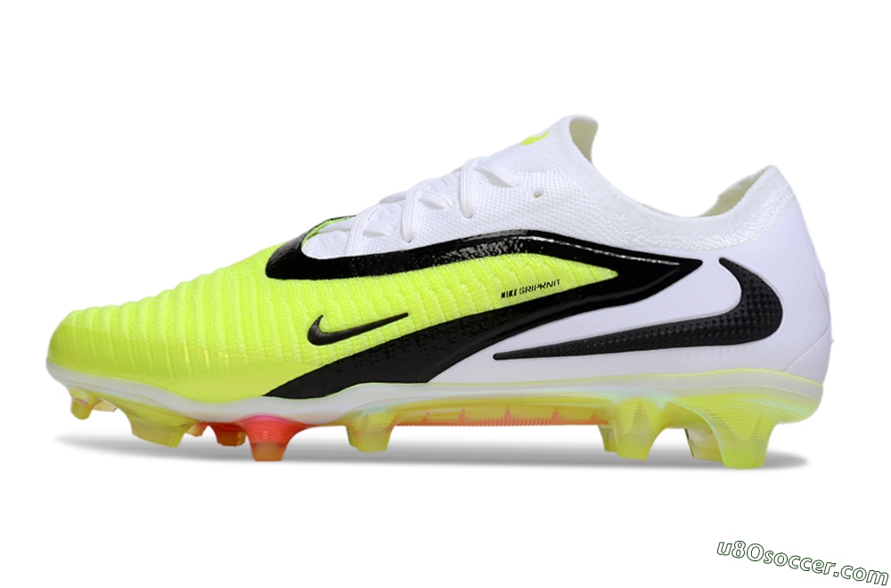 Nike Phantom 6 Elite Low FG Firm Ground Soccer Cleats - Yellow/Black/White 2