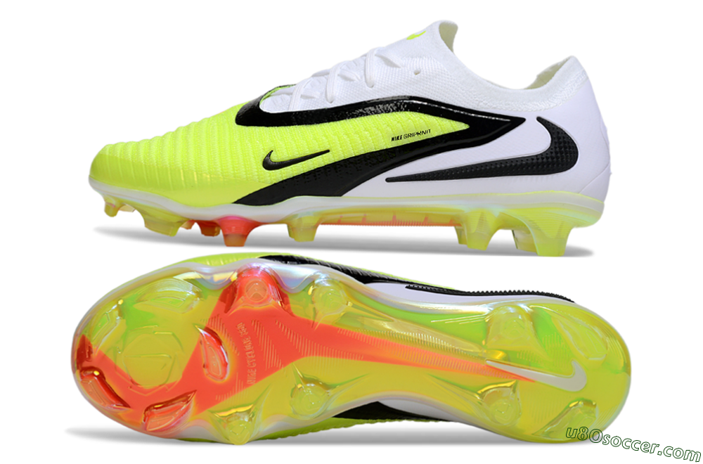 Nike Phantom 6 Elite Low FG Firm Ground Soccer Cleats - Yellow/Black/White 0
