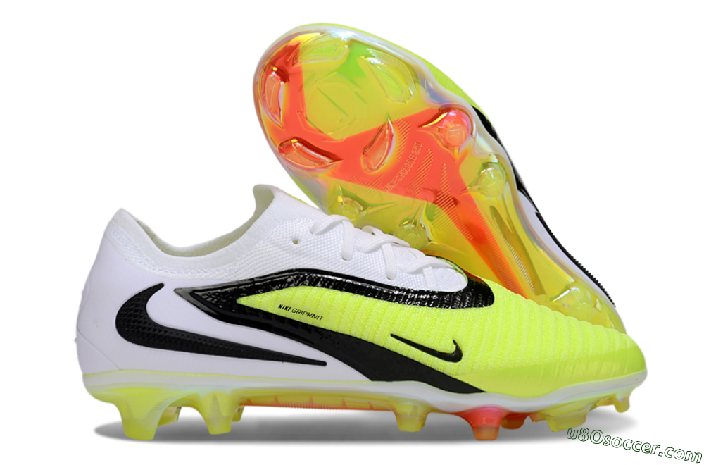 Nike Phantom 6 Elite Low FG Firm Ground Soccer Cleats - Yellow/Black/White 1