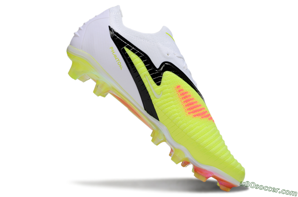 Nike Phantom 6 Elite Low FG Firm Ground Soccer Cleats - Yellow/Black/White 4