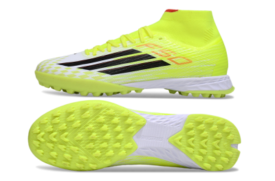 Adidas F50 Elite Mid TF Artificial Turf Soccer Shoes - Yellow/Black/Red