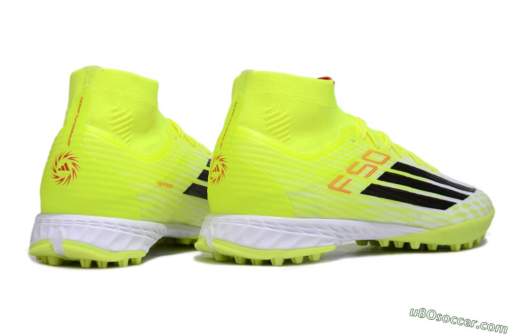 Adidas F50 Elite Mid TF Artificial Turf Soccer Shoes - Yellow/Black/Red 6