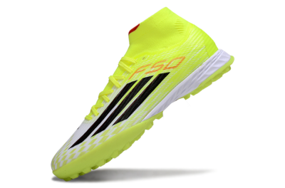 Adidas F50 Elite Mid TF Artificial Turf Soccer Shoes - Yellow/Black/Red