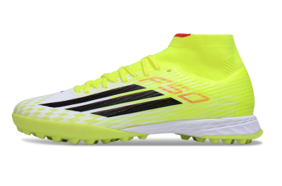 Adidas F50 Elite Mid TF Artificial Turf Soccer Shoes - Yellow/Black/Red