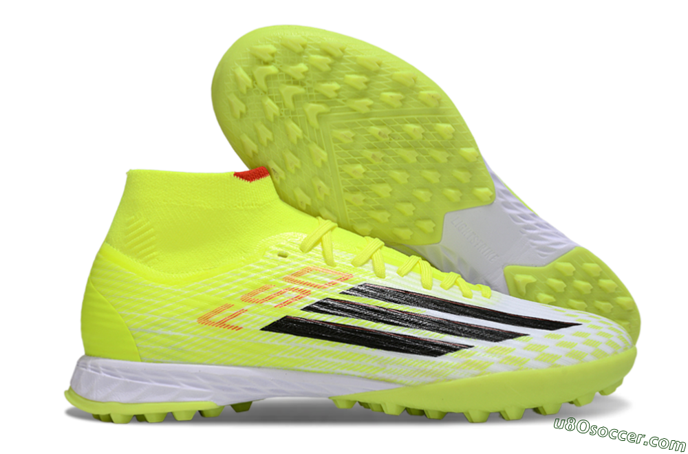 Adidas F50 Elite Mid TF Artificial Turf Soccer Shoes - Yellow/Black/Red 1