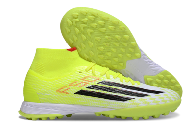Adidas F50 Elite Mid TF Artificial Turf Soccer Shoes - Yellow/Black/Red