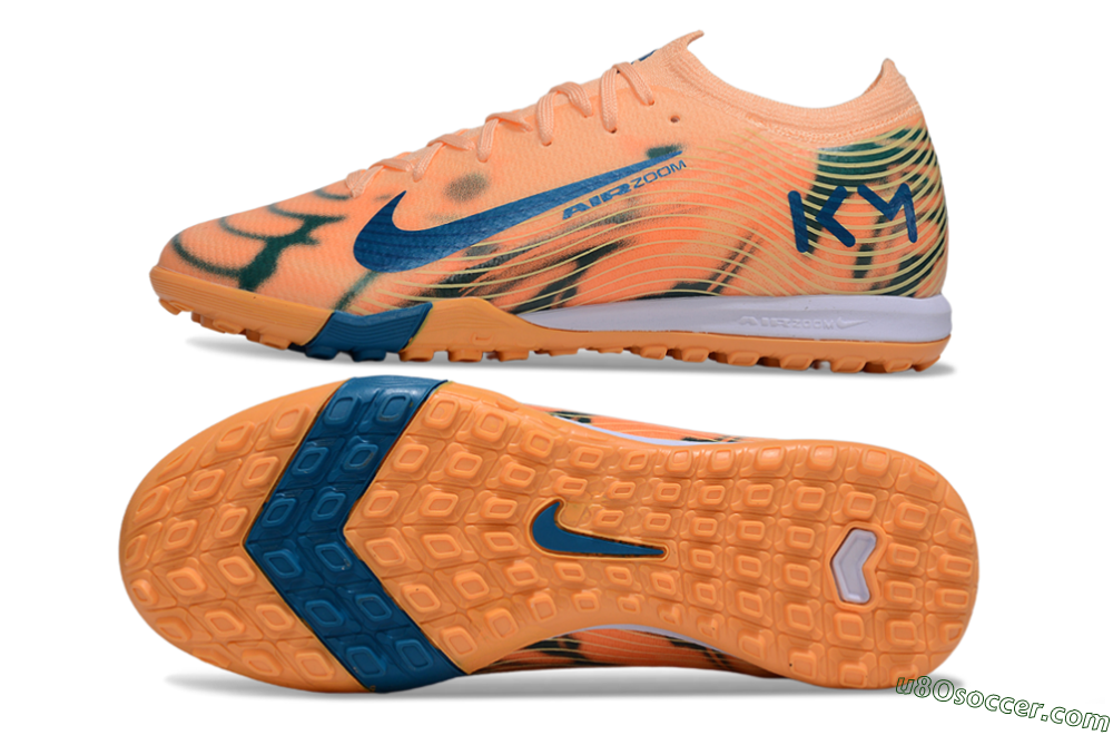 Nike Air Zoom Mercurial Vapor 16 Elite TF Artificial Turf Soccer Shoes - Pink/Blue/Yellow 0