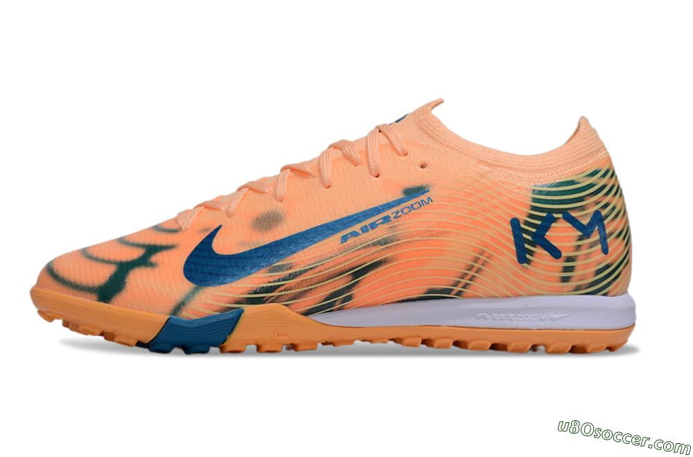 Nike Air Zoom Mercurial Vapor 16 Elite TF Artificial Turf Soccer Shoes - Pink/Blue/Yellow 2