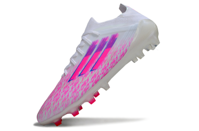 Adidas F50 Pro FG Firm Ground Soccer Cleats - White/Pink/Blue