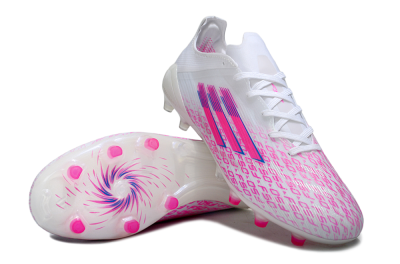 Adidas F50 Pro FG Firm Ground Soccer Cleats - White/Pink/Blue