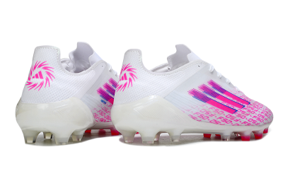 Adidas F50 Pro FG Firm Ground Soccer Cleats - White/Pink/Blue
