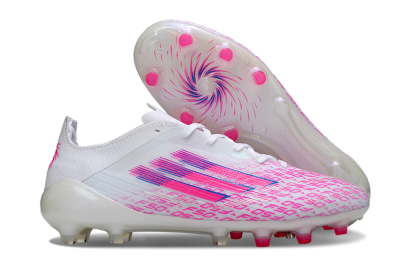 Adidas F50 Pro FG Firm Ground Soccer Cleats - White/Pink/Blue