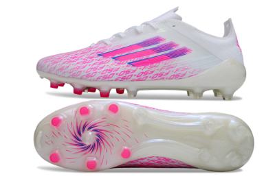 Adidas F50 Pro FG Firm Ground Soccer Cleats - White/Pink/Blue