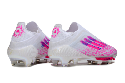 Adidas F50+ Elite Lightstrike Pro FG Firm Ground Soccer Cleats - White/Pink/Blue