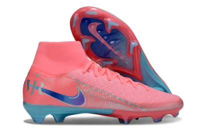 Nike Air Zoom Mercurial Superfly 10 Elite FG Firm Ground Soccer Cleats - Pink/Silver/Blue