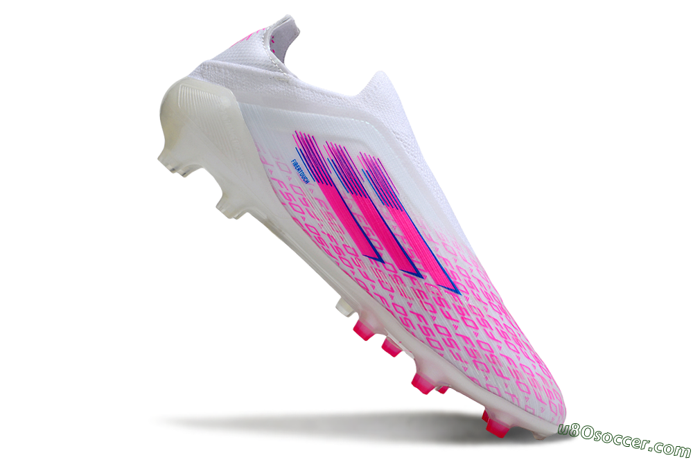 Adidas F50 Pro FG Firm Ground Soccer Cleats - White/Pink/Blue 4