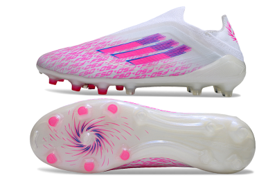 Adidas F50 Pro FG Firm Ground Soccer Cleats - White/Pink/Blue