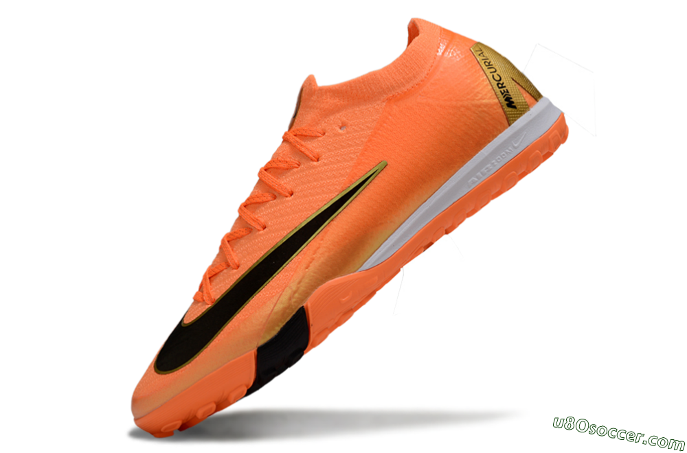 Nike Air Zoom Mercurial Vapor 16 Elite TF Artificial Turf Soccer Shoes - Red/Black/Gold 5