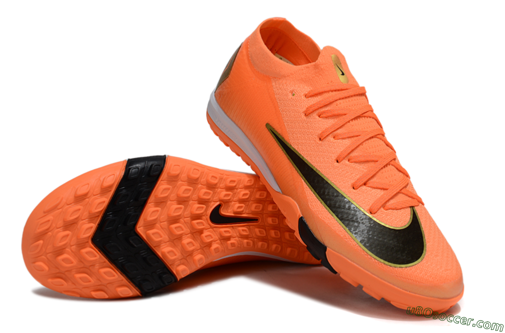 Nike Air Zoom Mercurial Vapor 16 Elite TF Artificial Turf Soccer Shoes - Red/Black/Gold 3