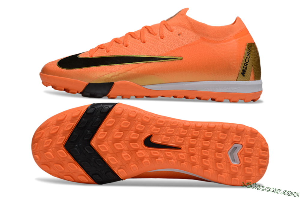 Nike Air Zoom Mercurial Vapor 16 Elite TF Artificial Turf Soccer Shoes - Red/Black/Gold 0