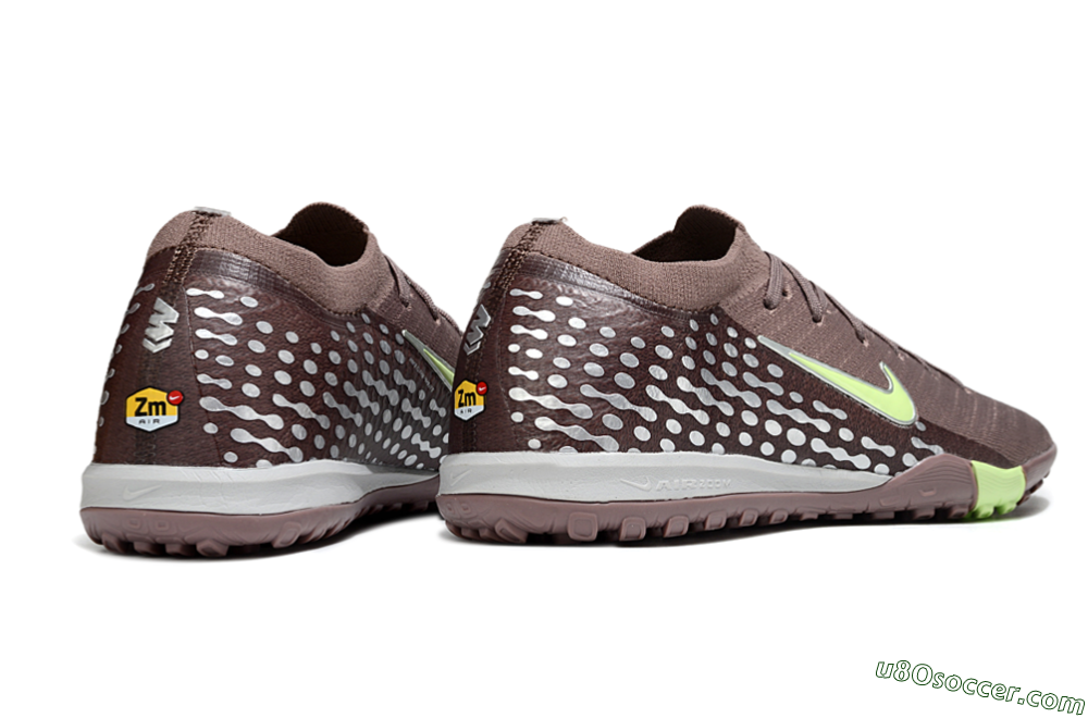 Nike Air Zoom Mercurial Vapor 16 Elite TF Artificial Turf Soccer Shoes - Brown/Yellow/Silver 6