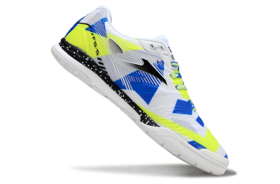 Joma Top Flex IC Indoor & Futsal Soccer Shoes - White/Blue/Yellow