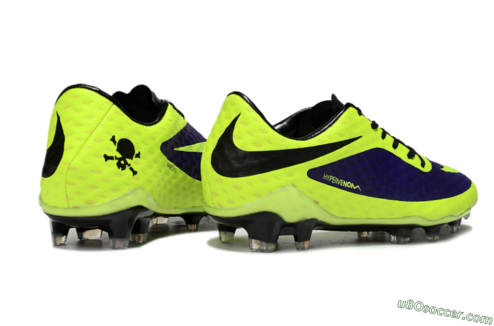 Nike Hypervenom Phantom Rgn SE FG Firm Ground Soccer Cleats - Yellow/Blue/Black 6