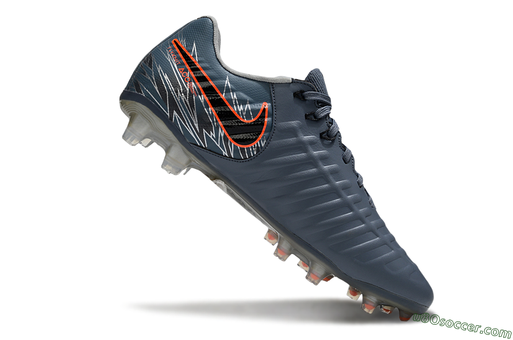 Nike Tiempo Legend 10 Elite FG Firm Ground Soccer Cleats - Grey/Black/Red 4